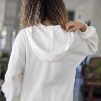 HOODIE וופל פלואו - שמנת