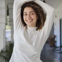 סריג קולר תלתלים - שמנת