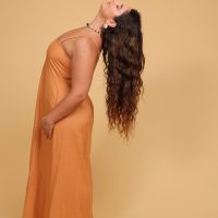 שמלת טהיטי - כתום משמש