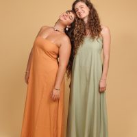 שמלת טהיטי - ירוק פיסטוק