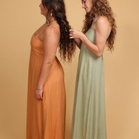 שמלת טהיטי - ירוק פיסטוק