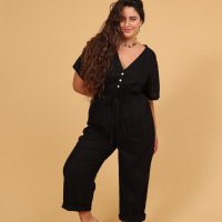 אוברול נטע - שחור