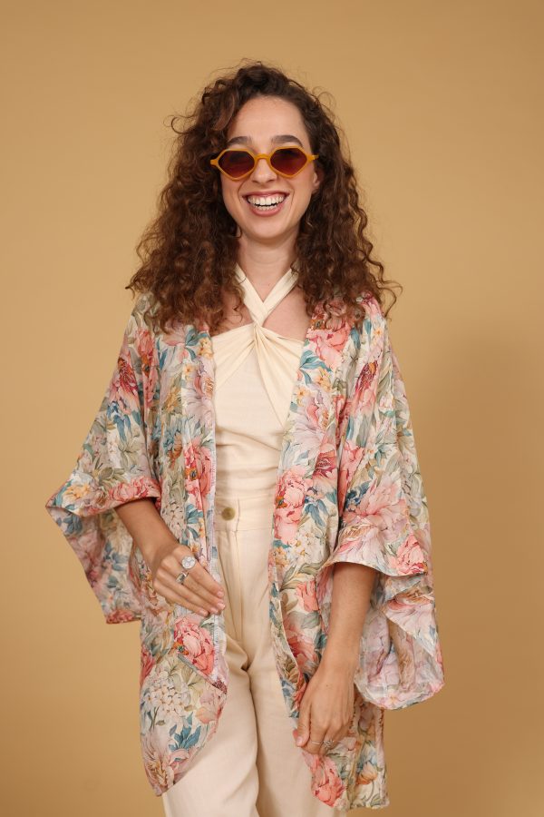 קימונו אביב- פיוני