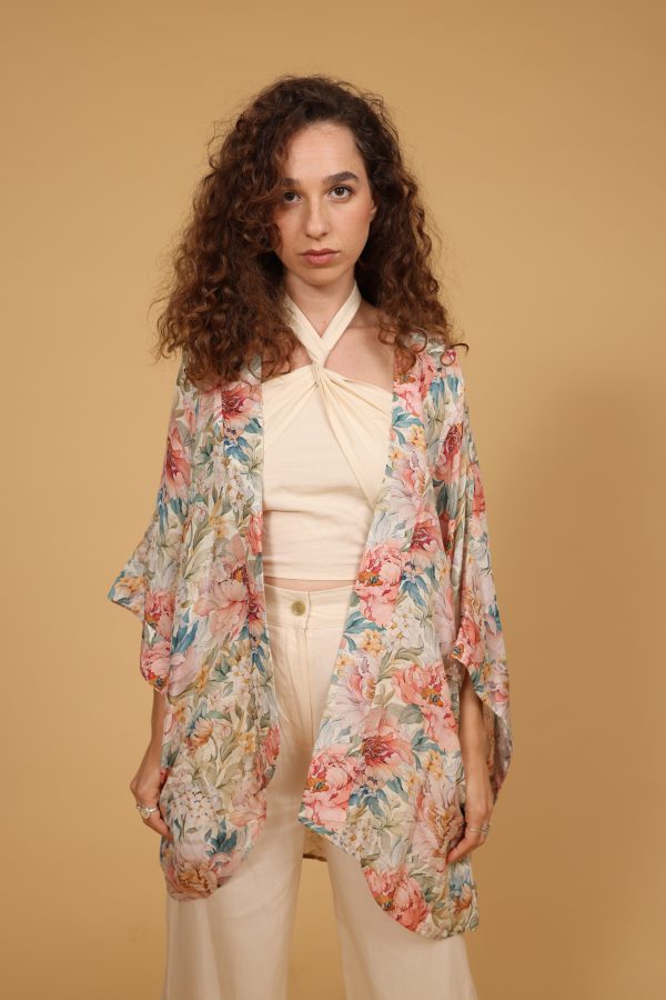 קימונו אביב- פיוני